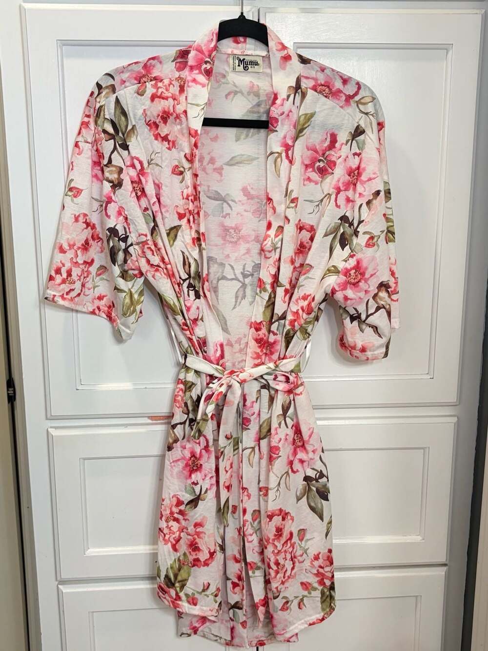 Show Me Your Mumu Floral Robe Kimono O/ Pink Ivory Peony Belted Cottagecore